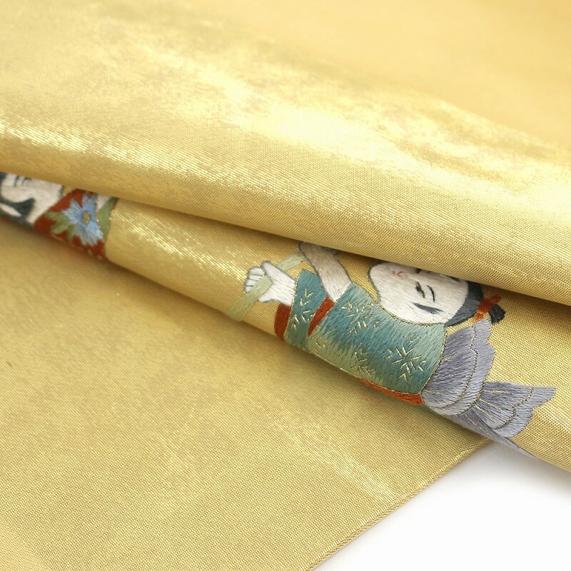 中古】 名古屋帯 九寸名古屋帯 箔地 リサイクル レディース 正絹 金