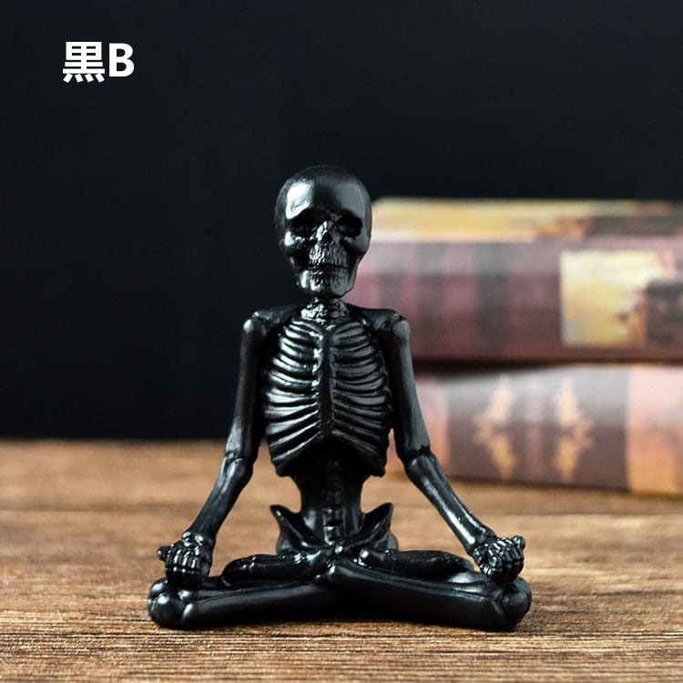 楽天市場】ハロウィン 飾り 置物 ヨガ 髑髏 樹脂 ドクロ 装飾 死神