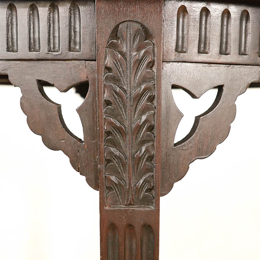 イギリスアンティーク サイドテーブル 机 丸型 マホガニー材 v_59202