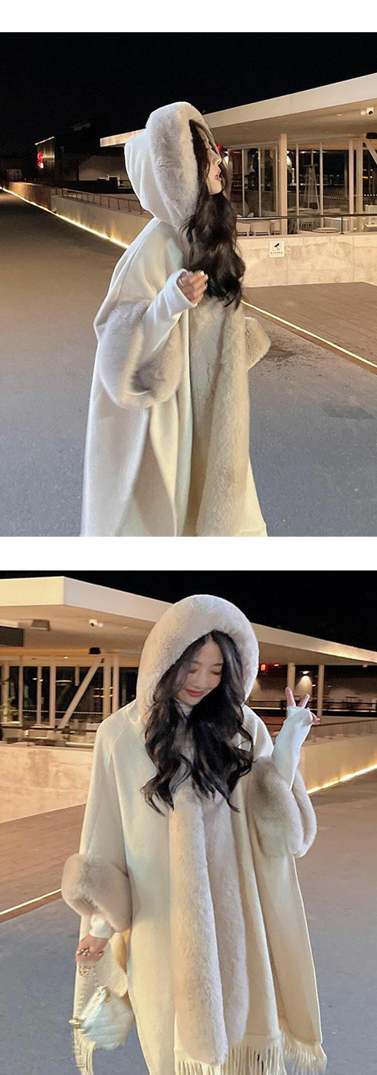 楽天市場】【裏厚ボアタイプ】ポンチョコート レディース ウールコート