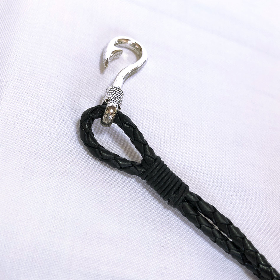 楽天市場】釣り針ブレスレット 本革ダブルロープ 長さが選べる