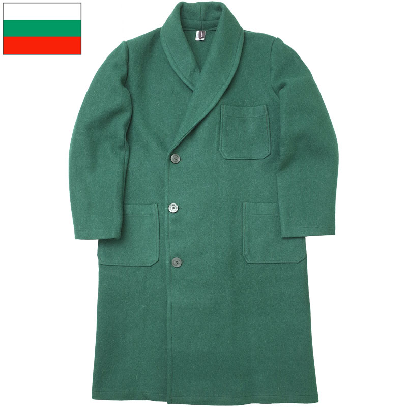 楽天市場】ブルガリア軍 ショールカラー ウールロングコート グリーン