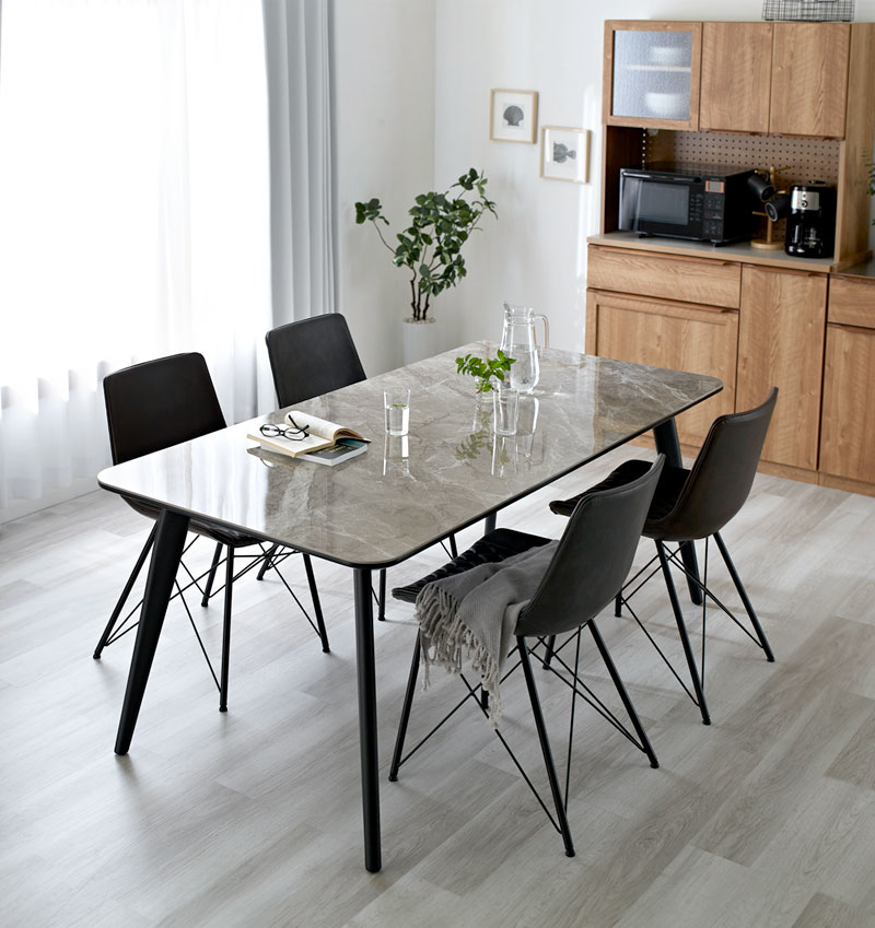 ダイニングテーブル 大理石調 セラミック天板 4人 6人掛け 180cm