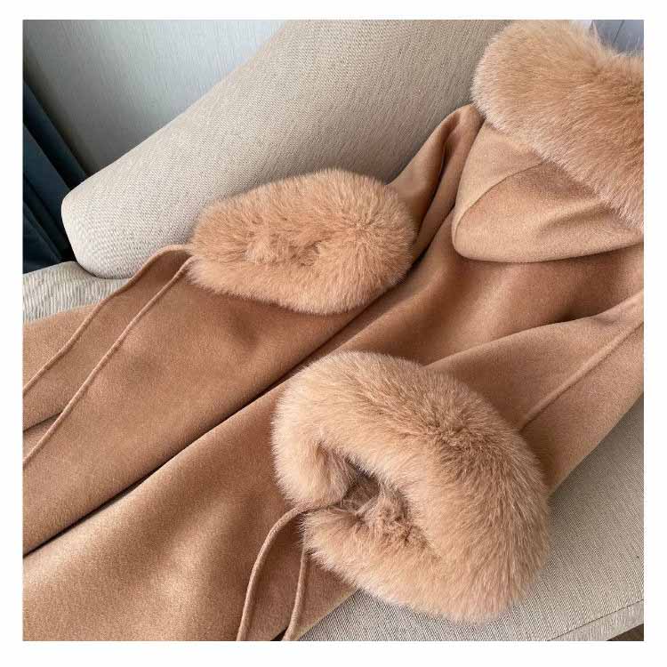 楽天市場】ボリュームファー付きニットケープ 秋冬 レディース