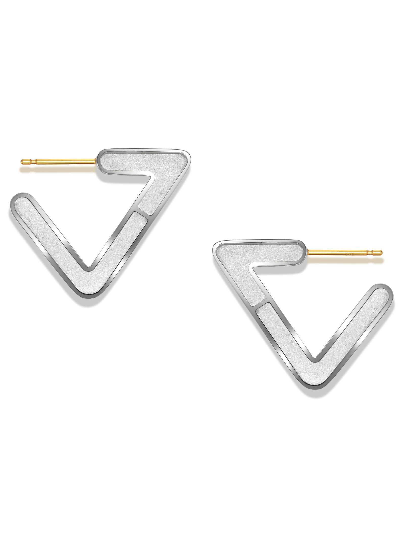 CAREERING - 【両耳用】TRIANGLE 701 BLACK トライアングル ピアス