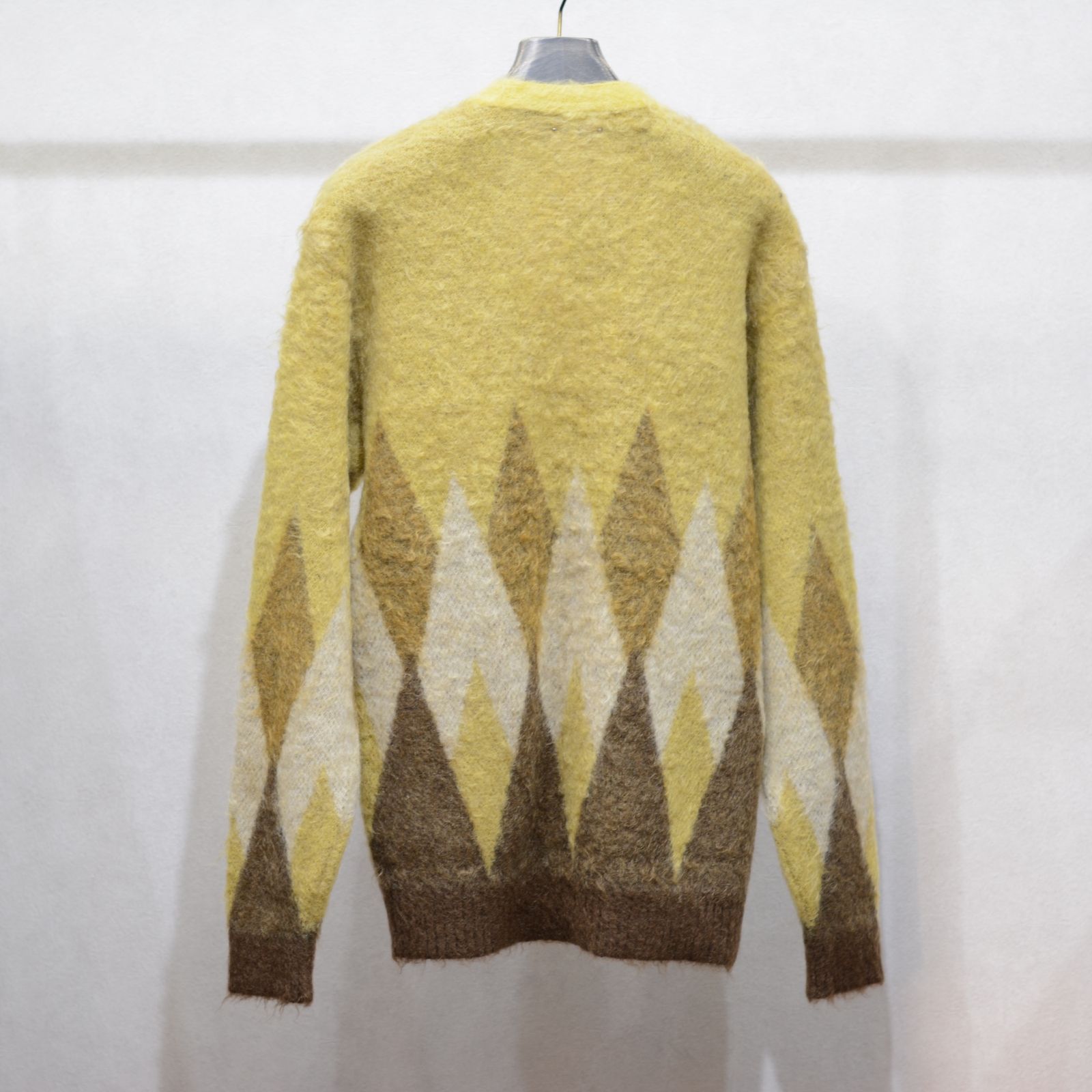 MINEDENIM - Kid Mohair Argyle Knit Long Cardigan | chord online store