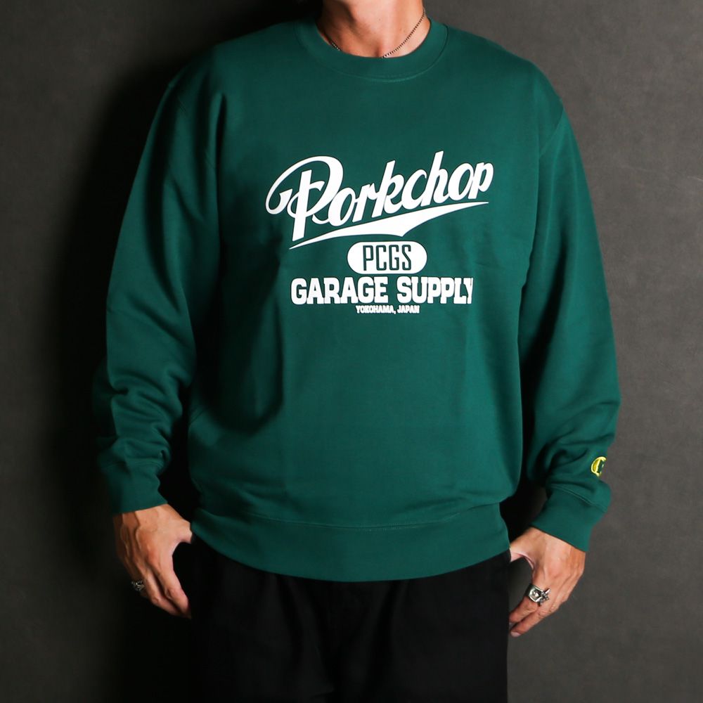PORKCHOP - SCRIPT COLLEGE SWEAT - BLACK / スウェット | chemical