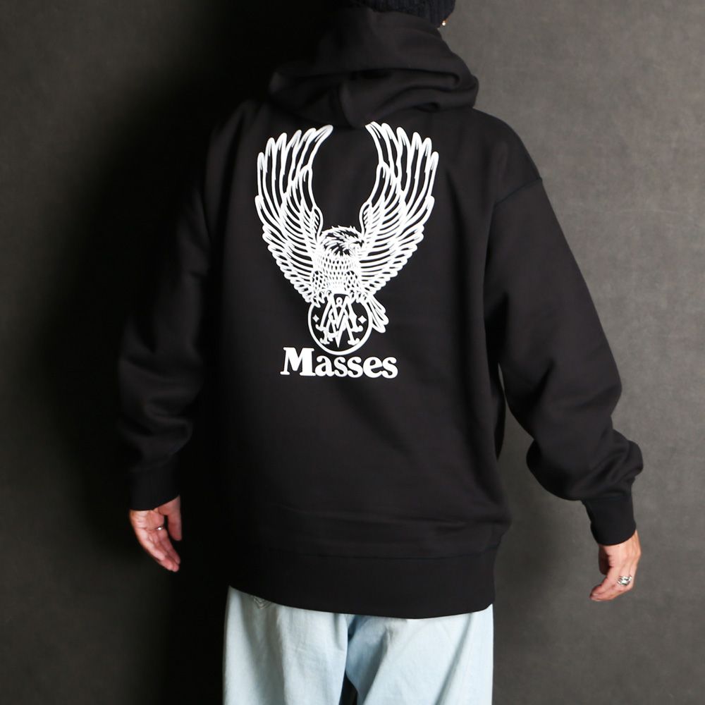 MASSES - × M&M / SWEAT HOODED EAGLE M - Black / プルオーバー