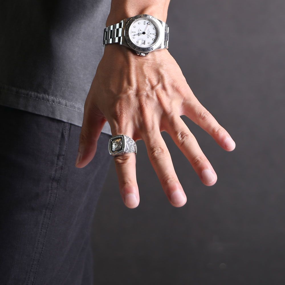 ANTIDOTE BUYERS CLUB - Engraved Mafia Ring / リング / RX-721-1