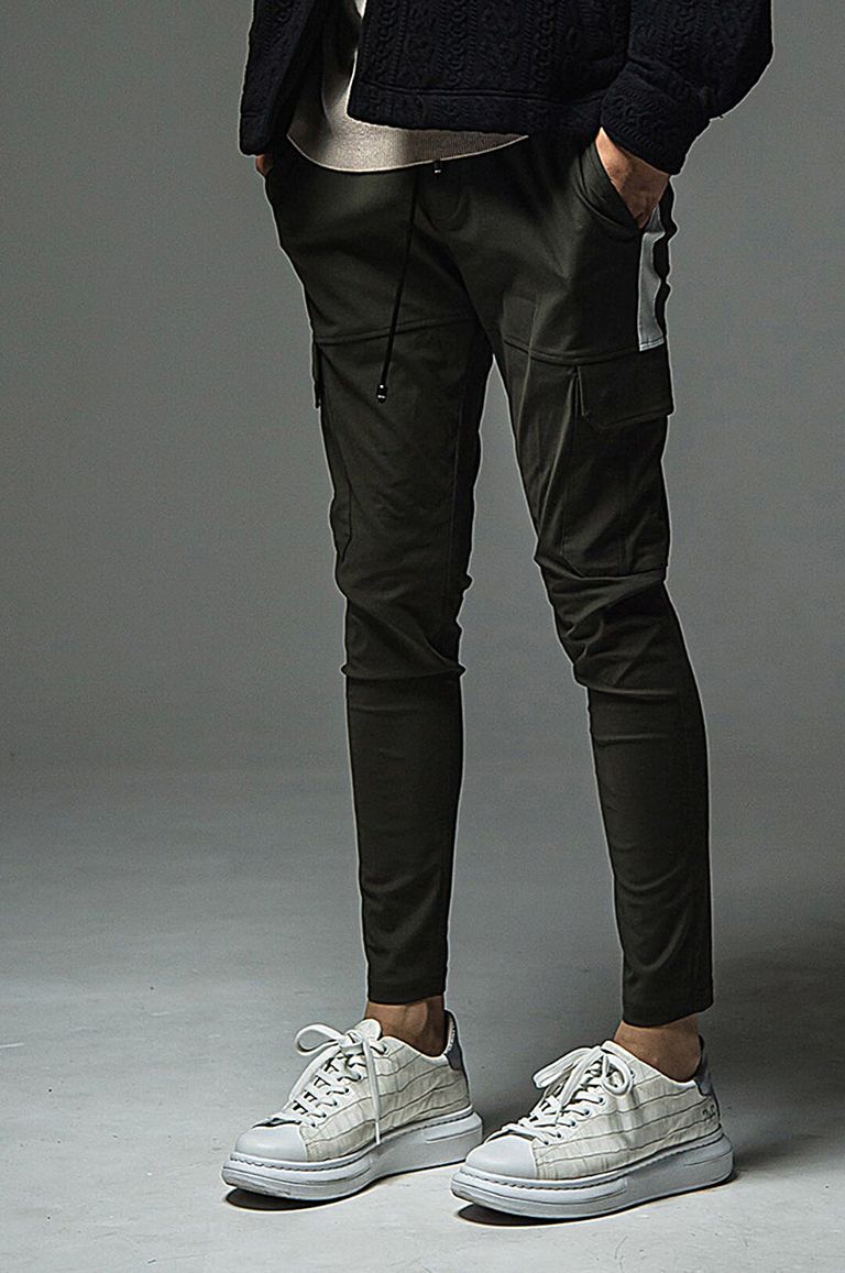 RESOUND CLOTHING - ナイロンカーゴパンツ (カーキ) ナイロン