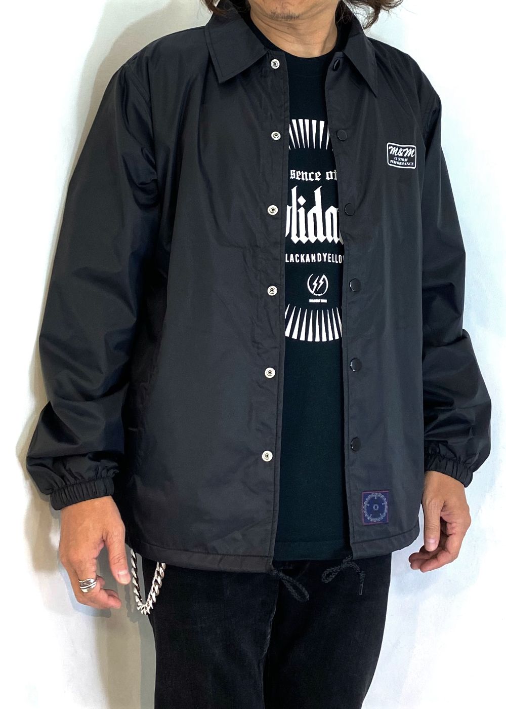 M&M CUSTOM PERFORMANCE - Coach Jacket (BLACK) / プリント コーチ