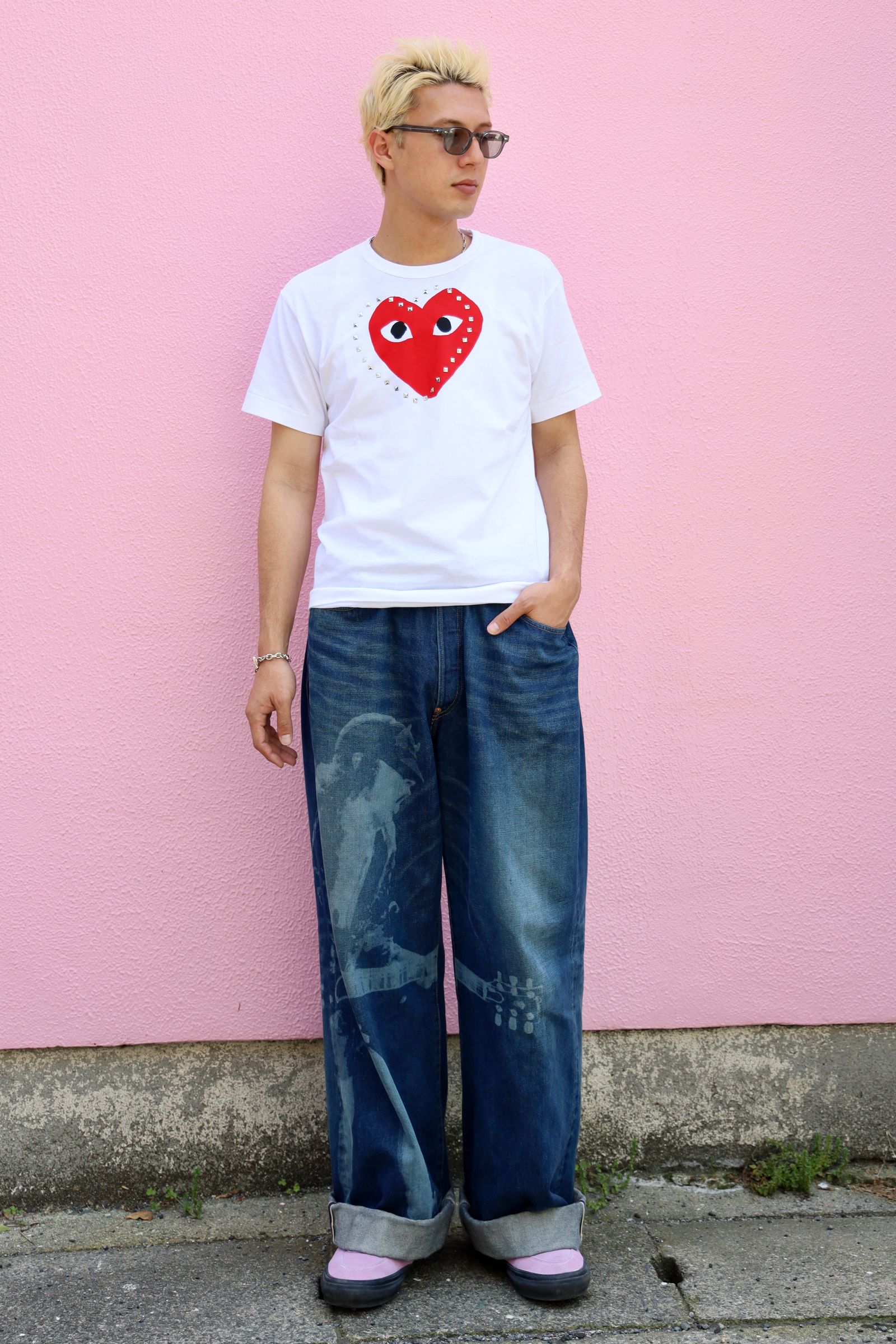 PLAY COMME des GARCONS - プレイコムデギャルソン スタッズ レッド