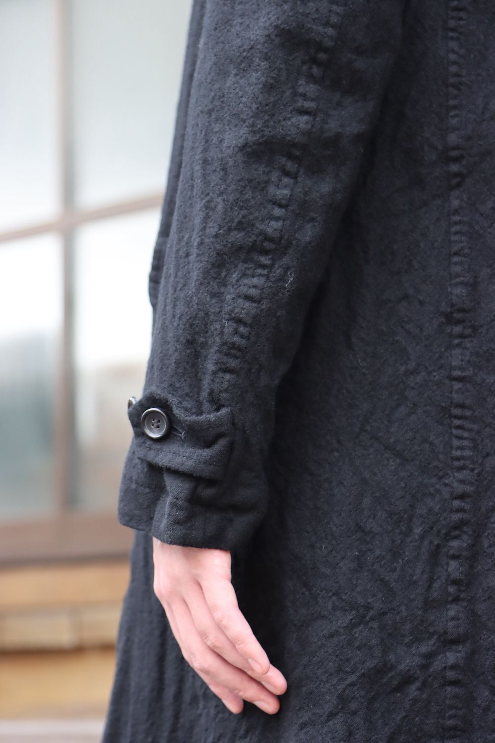 COMME des GARCONS HOMME 21AW ウールサージ縮絨コート(HH-C009) style