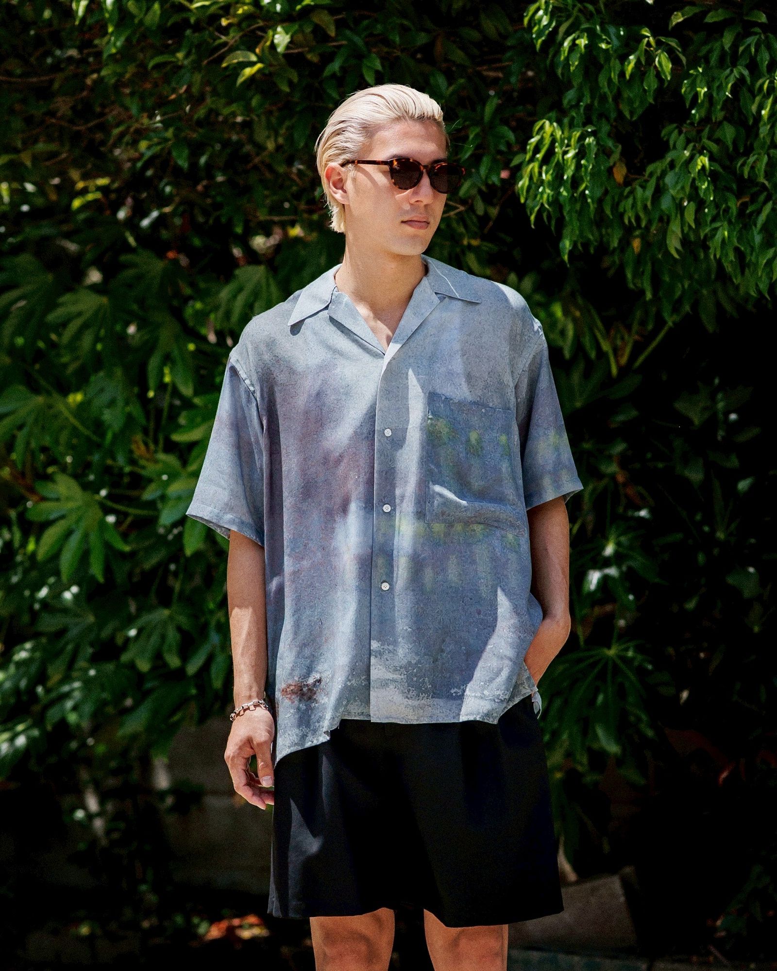YOKE - ヨーク25SUMMER シャツLANDSCAPE PRINTED OPEN COLLAR SHIRT