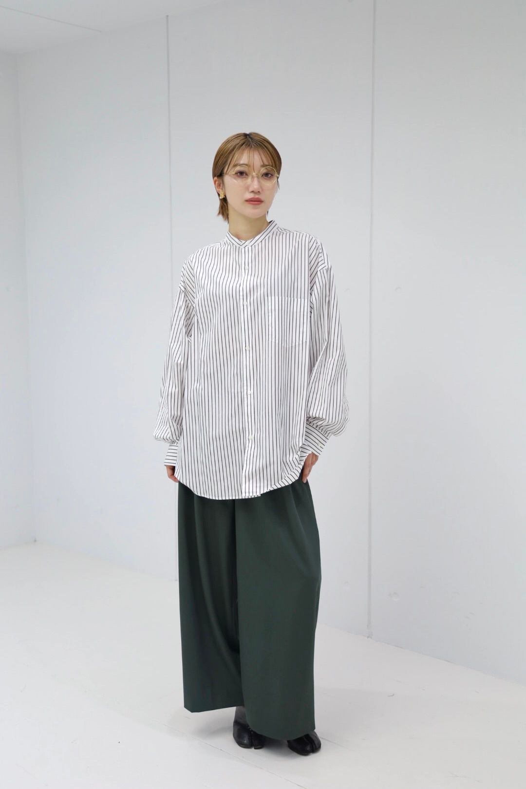 Graphpaper - グラフペーパー 25AW SIDOGRAS Stripe L/S Oversized