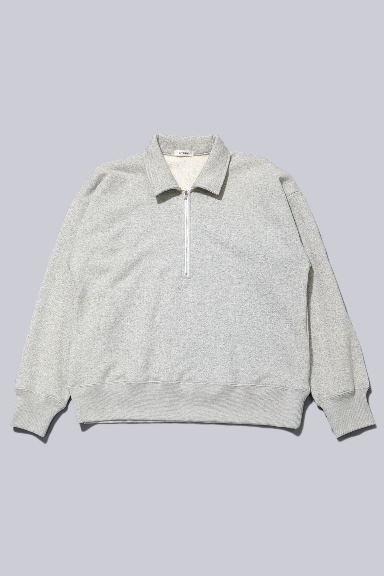 INTERIM - HYPER BIG LOOP WHEEL HALF ZIP COLLAR SWEAT SHIRT | A