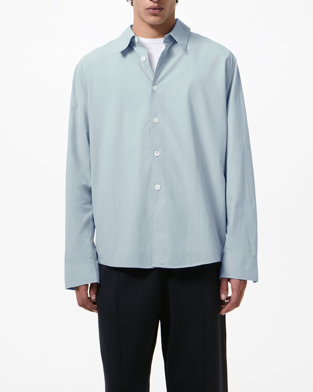 OUR LEGACY - BEYOND SHIRT Powder Blue Liquid Poplin | River