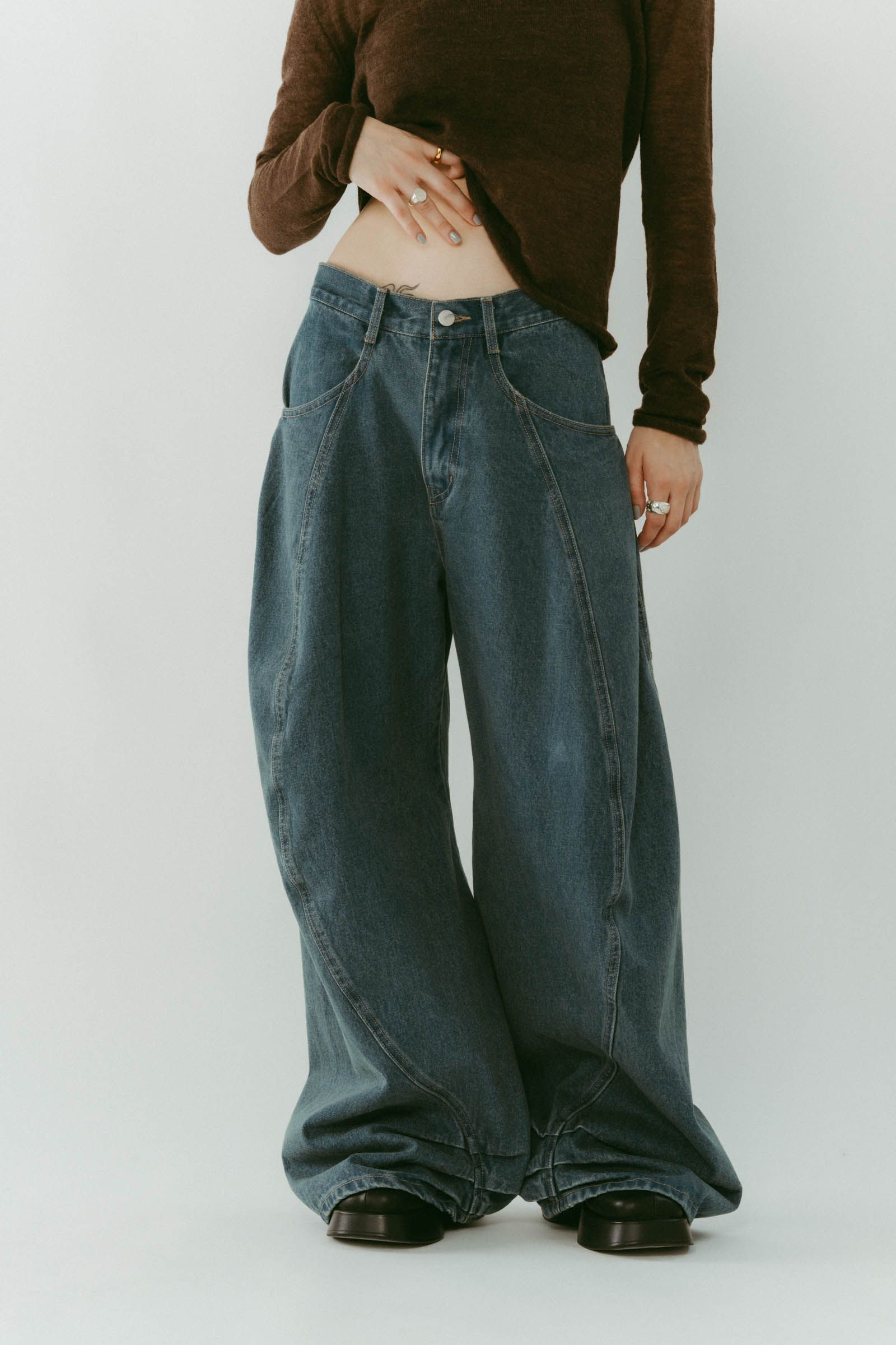 Knuth Marf - tuck design denim pants / タックデザインデニムパンツ