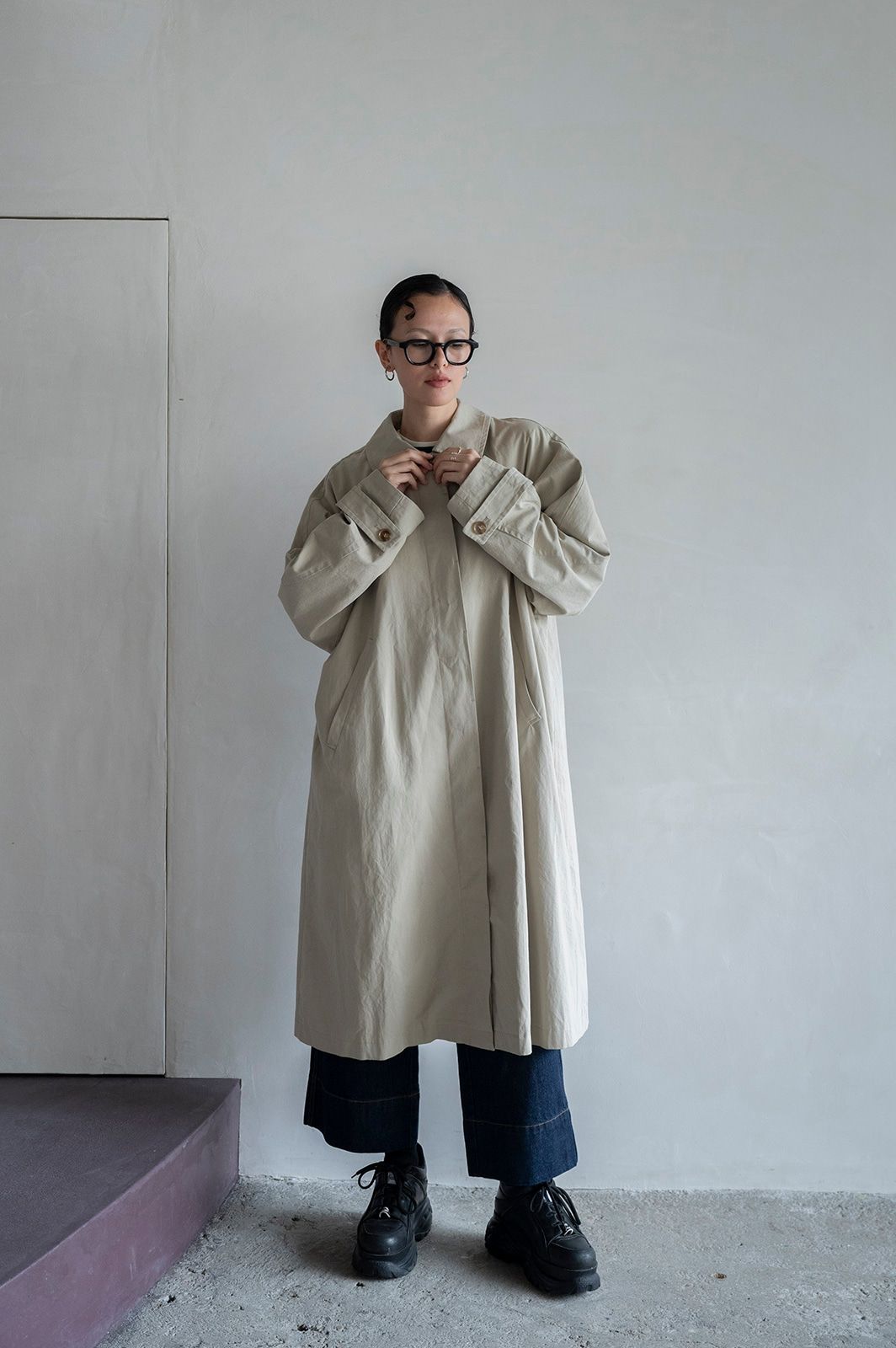 CAVEZA ROSSO - Soutien Collar Over Coat / ステンカラーオーバー