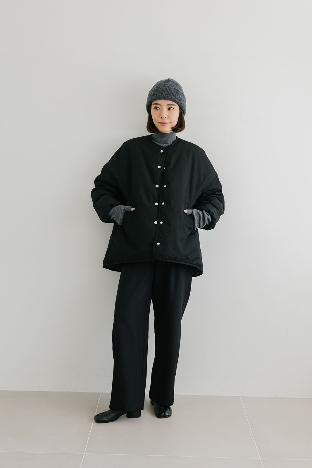 CAVEZA ROSSO - ウインドカフス テントブルゾン (ブラック) | Sir