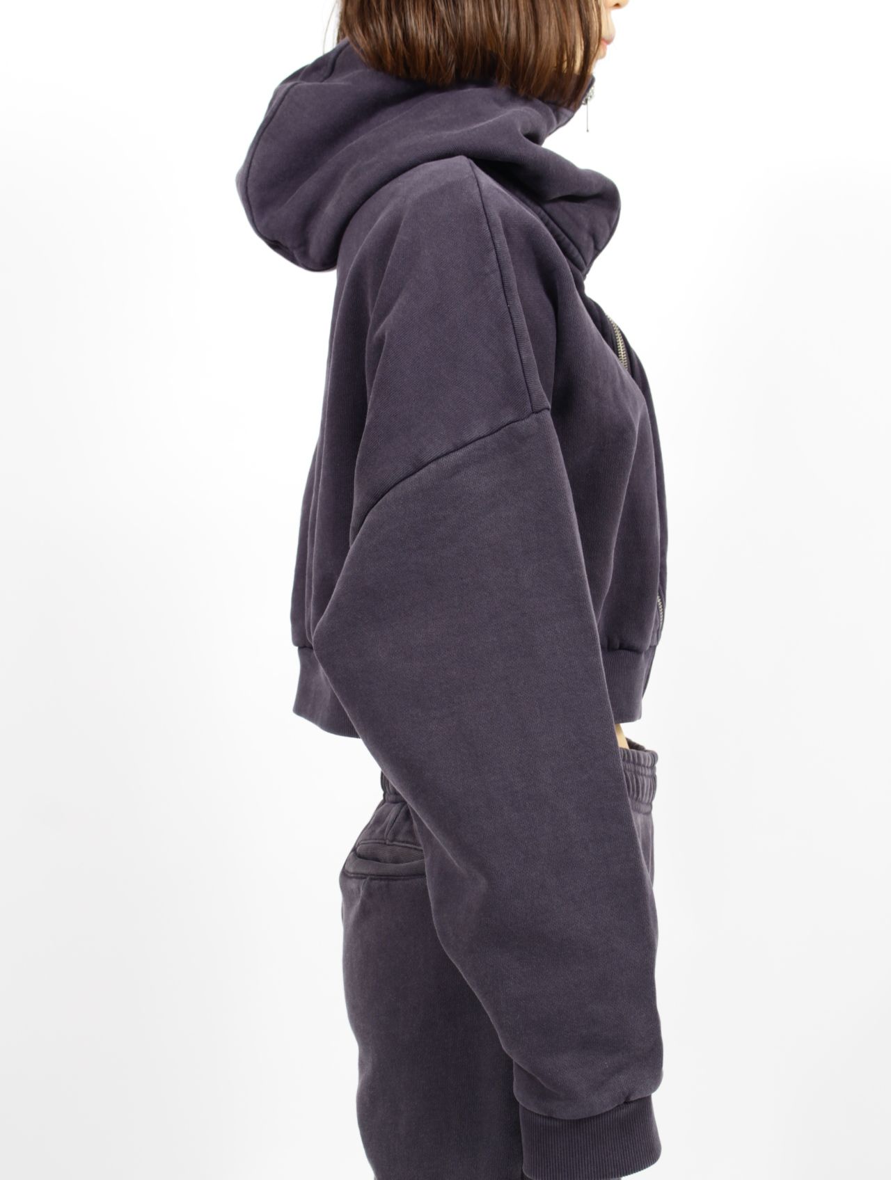 entire studios - クロップド フルジップ フーディー パーカー