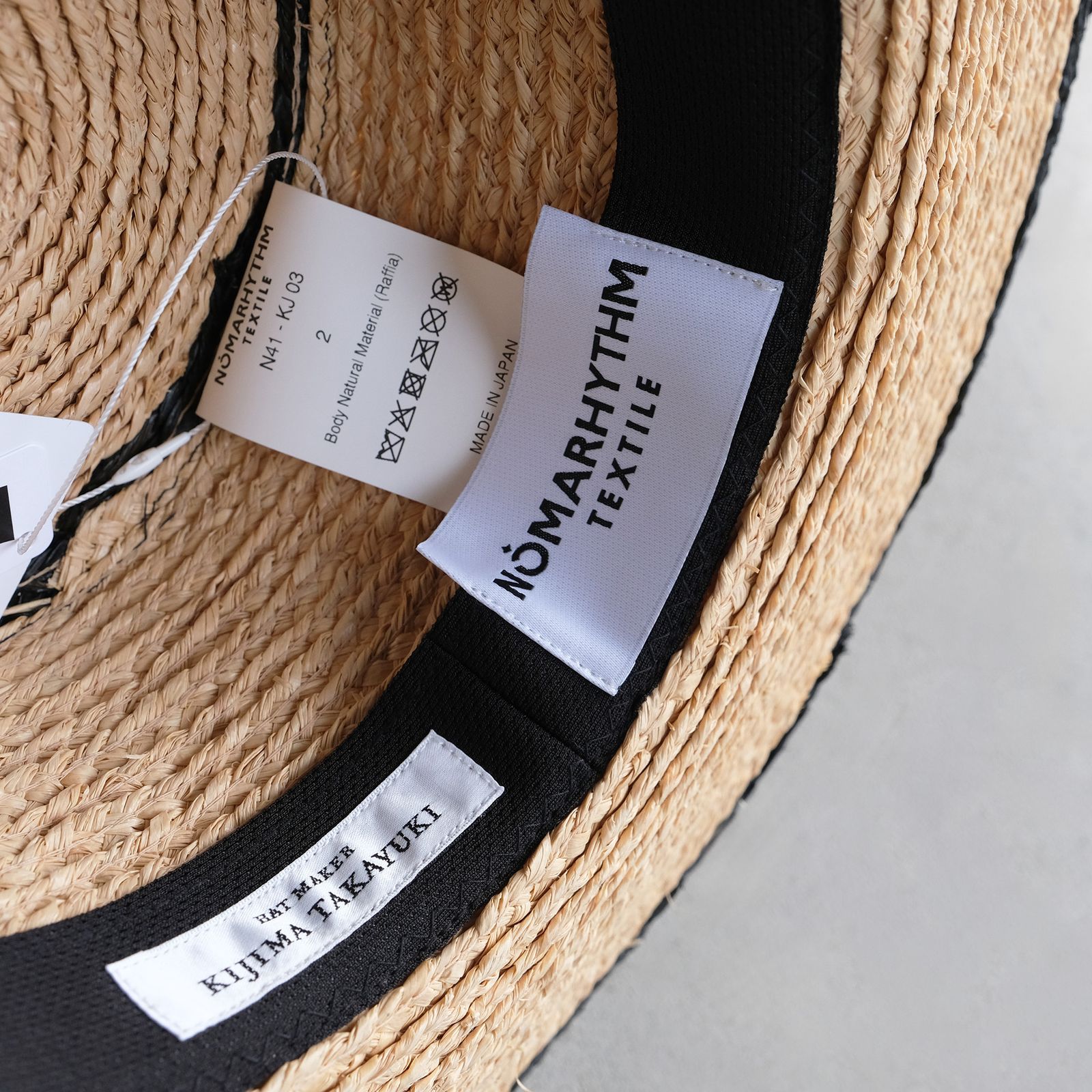NOMARHYTHM TEXTILE - x Kijima Takayuki Raffia Trim Hat -ハット