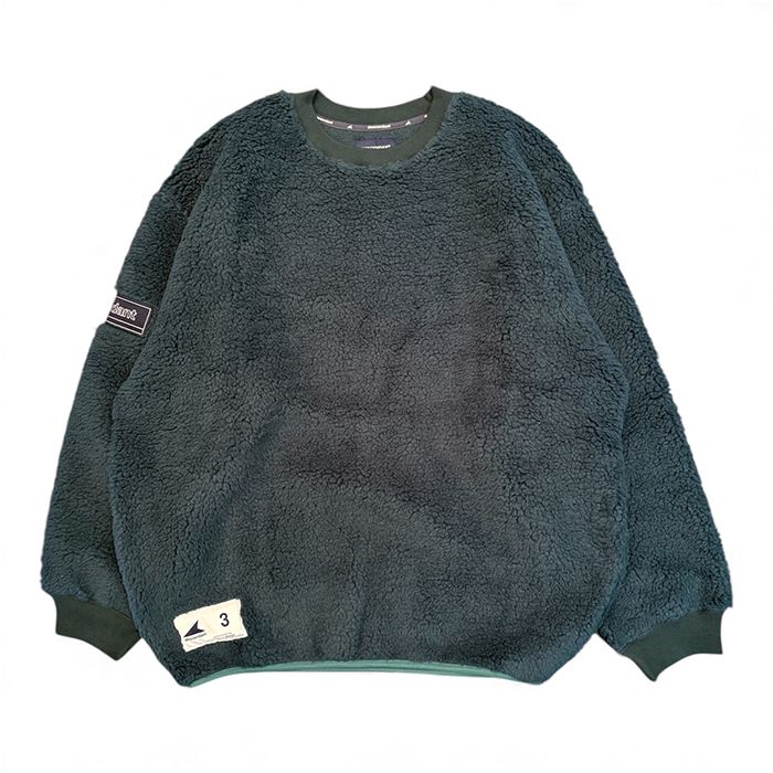 DESCENDANT - HORIZON FLEECE CREW NECK / GREEN | Stripe Online Store