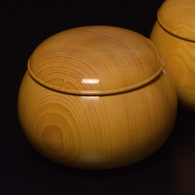 ケヤキテッパツ型碁笥（36号） | 前川榧碁盤店