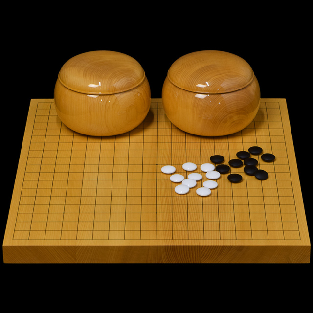 本榧1.5寸卓上碁盤セット（ハギ盤・特上） | 前川榧碁盤店