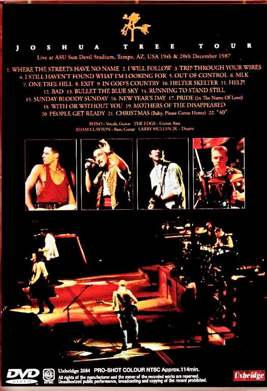 U2 ユーツー/AZ,USA 1987 35mm Master Multi-Cam Edition