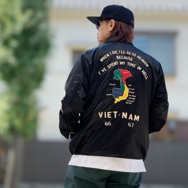 テーラー東洋 / Mid 1960s Style Satin Vietnam Jacket “VIET-NAM MAP”