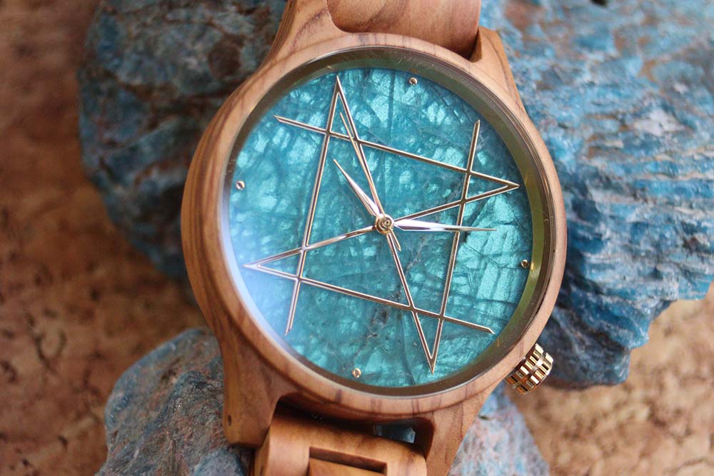 2サイズ】QUARTZ MODEL クオーツモデル／ブルーアパタイト オリーブ