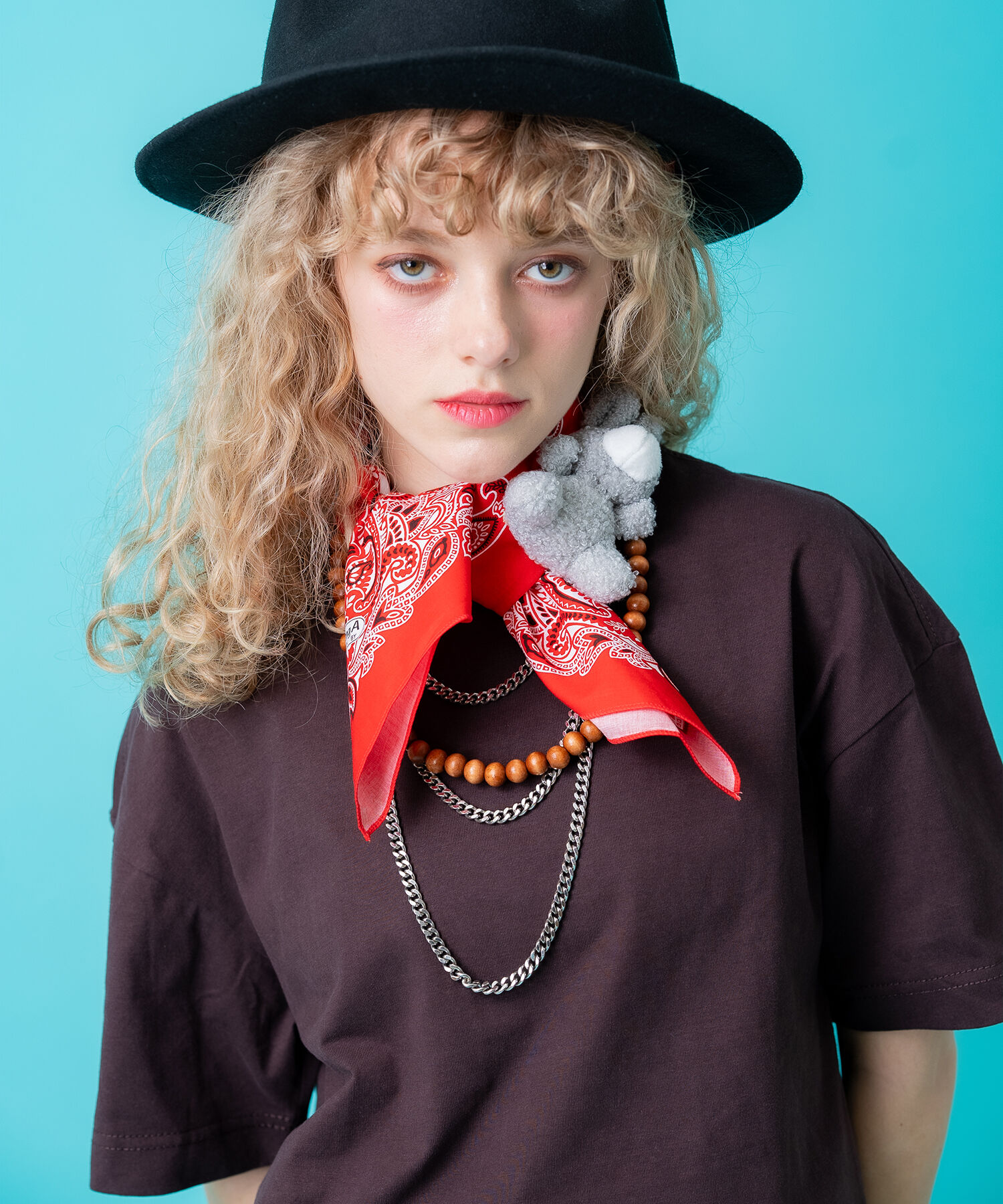 TEDDY ankoROCK ペイズリーバンダナスカーフ / メンズ レディース ユニ