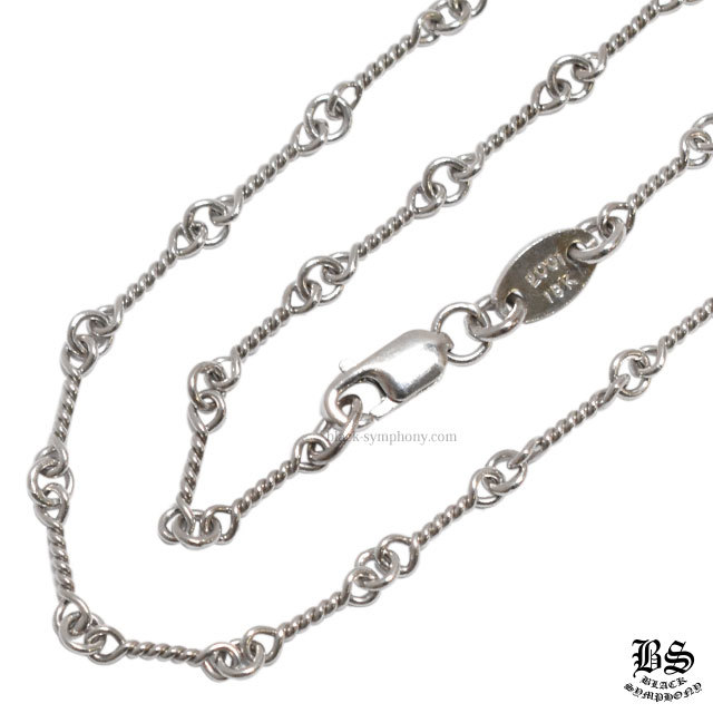 クロムハーツネックレスツイストチェーンホワイトゴールド18K20インチ