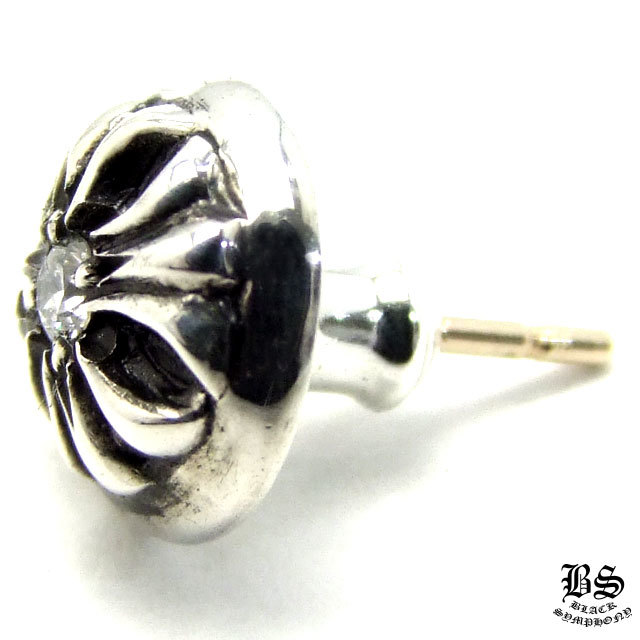 クロムハーツクロスボールスタッドwithダイヤモンド（ピアス）|クロム