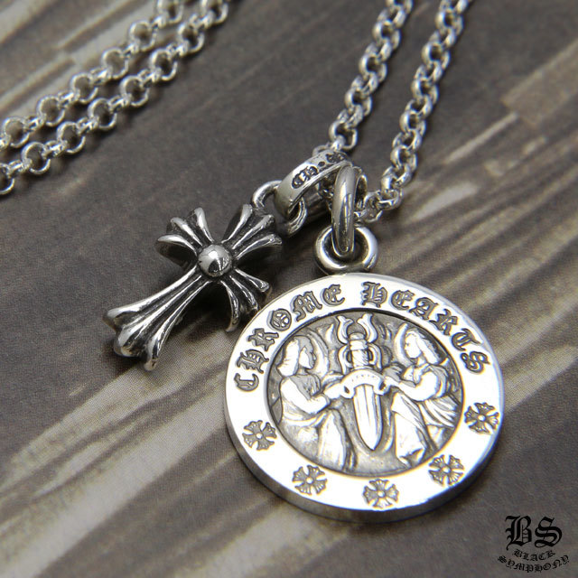 クロムハーツCHクロスベビーファットチャーム＆ネックチェーン16インチ