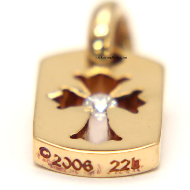 クロムハーツカットアウトクロスドッグタグwithダイヤモンド(タイニー