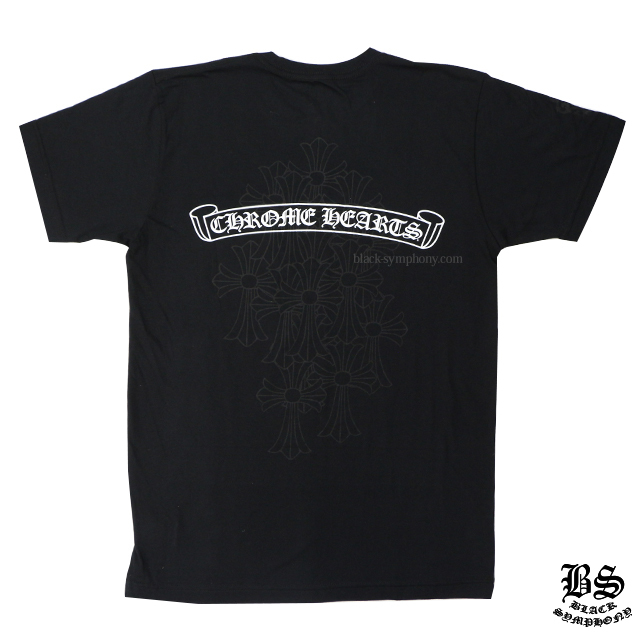 クロムハーツメンズハーフスリーブポケットTシャツスクロールラベル