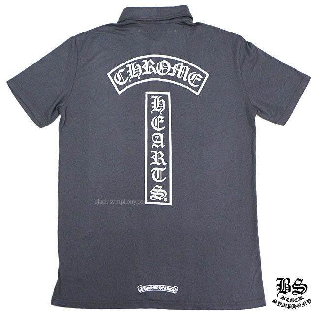クロムハーツポロシャツホースシューBSフレアボタングレイ|クロム