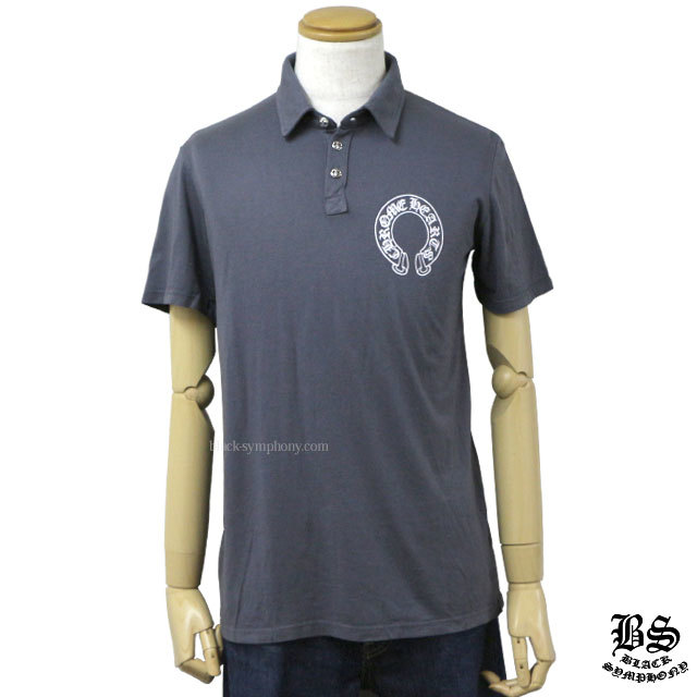 クロムハーツポロシャツホースシューBSフレアボタングレイ|クロム