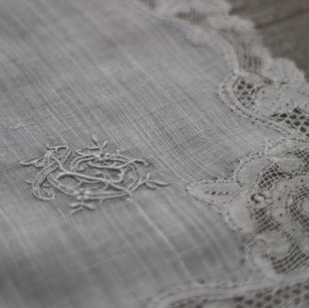 L2556 フランスアンティークボビンレースボーダー/レースエッジ 19世紀