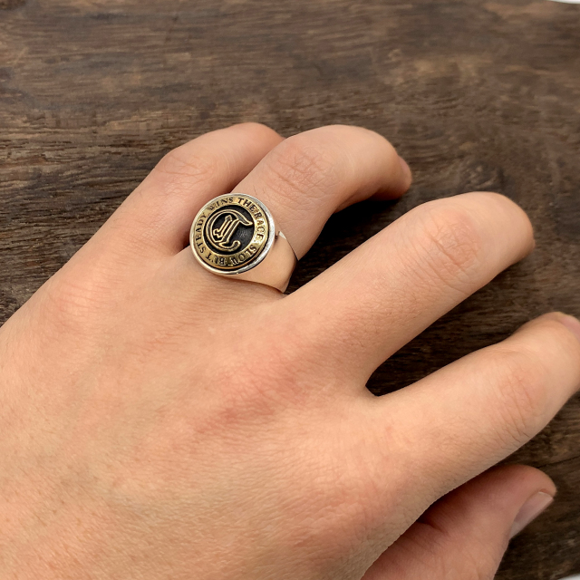 コンチョカレッジリング/シルバー925 真鍮/FC-227-SV