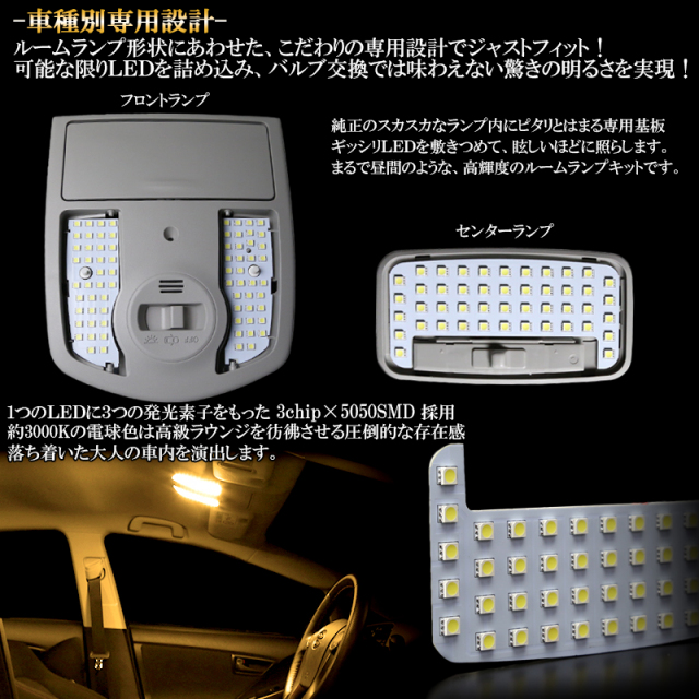 LED ルームランプ 30系 40系 プリウス 前期 後期 対応 ムーンルーフ