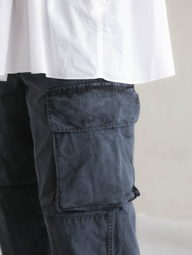 OUTIL ウティ｜pantalon blesle（charcoal gray）フレンチワーク綿麻
