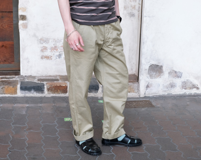 ARAN アラン F.2P PT フランス軍 2プリーツパンツ Beige ベージュ M-52