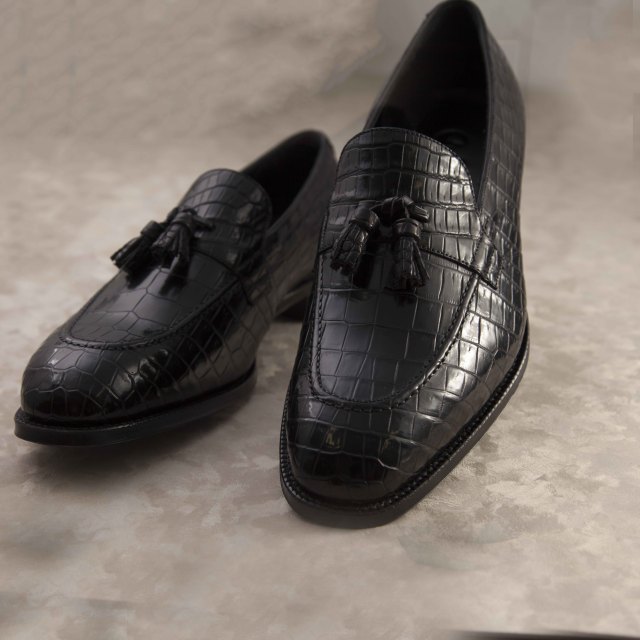 クロコダイル タッセルローファーシューズ[LE1509] クロコダイルレザー