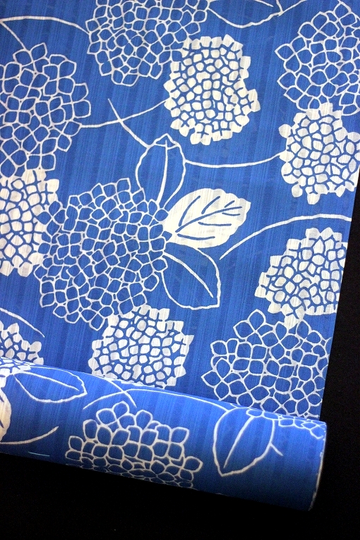 竺仙浴衣地 紫陽花 かげろう