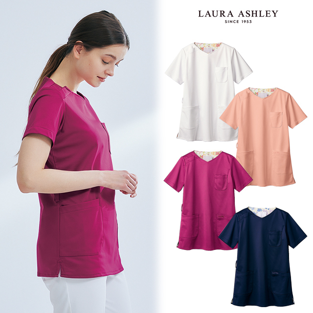 LW603 ローラ アシュレイ 住商モンブラン ナースウェア スクラブ 女性
