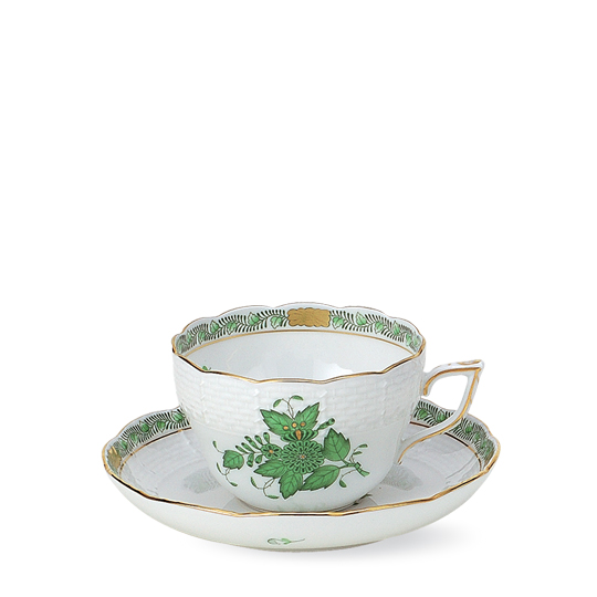 アポニー・ヒストリック・グリーン] 兼用カップ&ソーサー