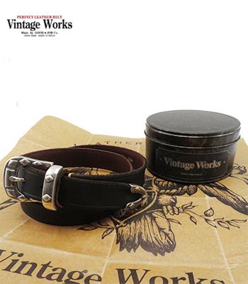 Vintage Works ヴィンテージワークス 茶芯|厚銀メッキ真鍮バックル|5